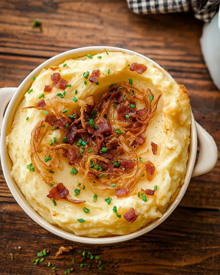 Cheesy-Loaded-Mashed-Potatoes-with-Crispy-Shallots-and-Pancetta-Recipe
