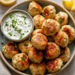 Chicken-Feta-Meatballs-with-Tzatziki-Dip-Recipe