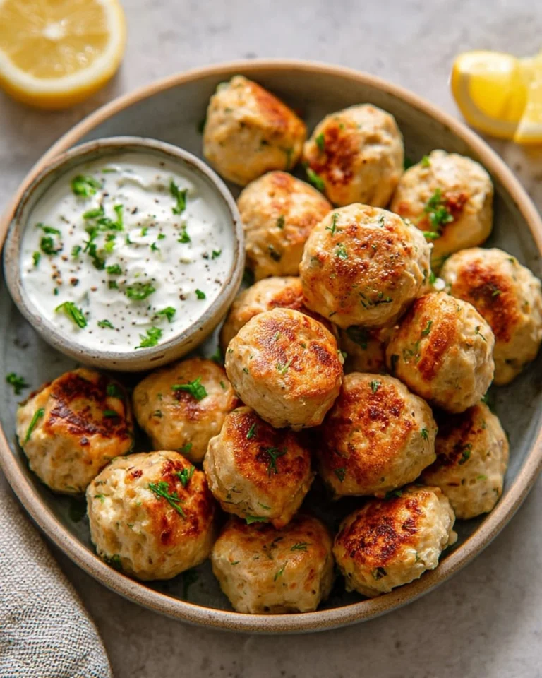 Chicken-Feta-Meatballs-with-Tzatziki-Dip-Recipe