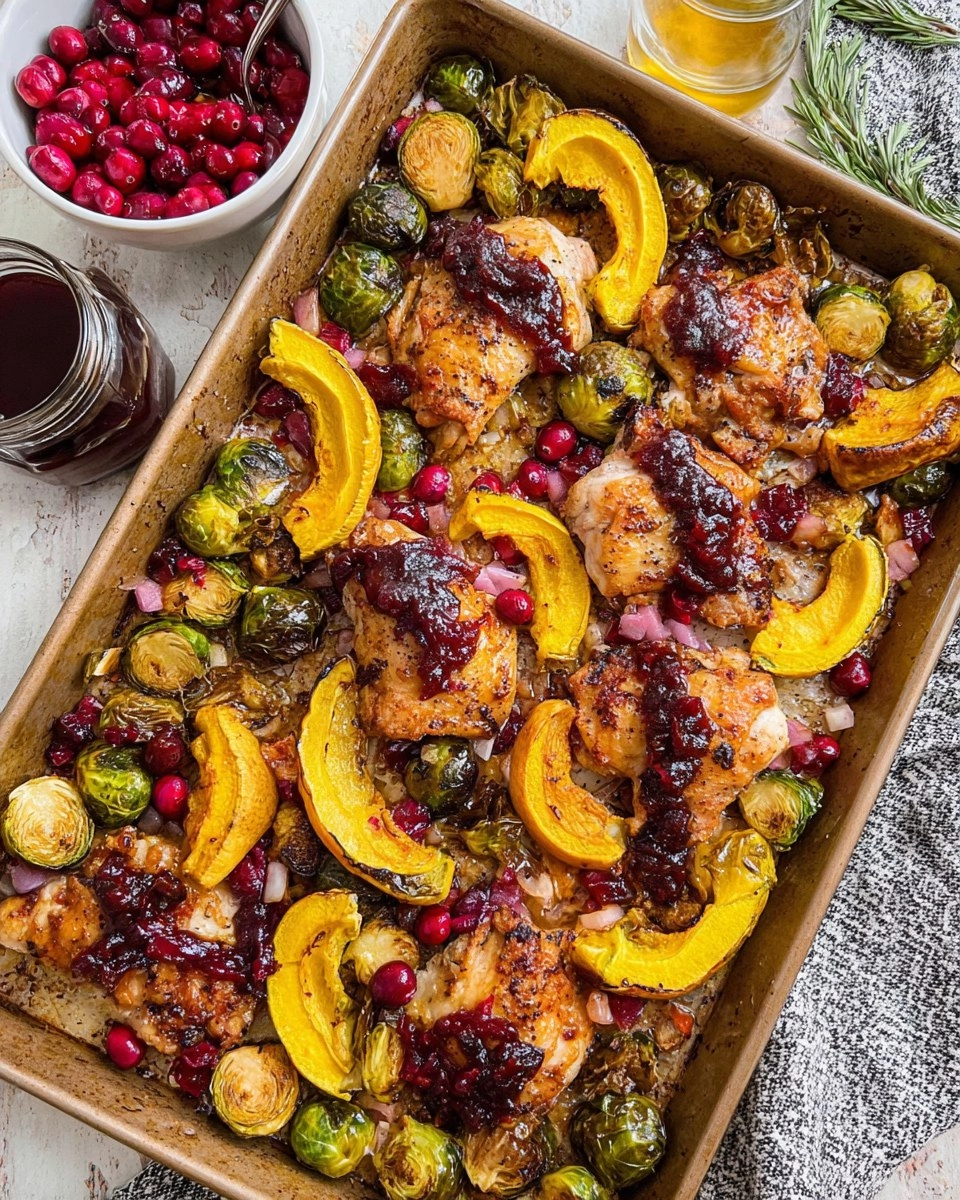 Cranberry Balsamic Chicken Sheet Pan Meal with Veggies 126 Cranberry Balsamic Chicken Sheet Pan Meal with Veggies