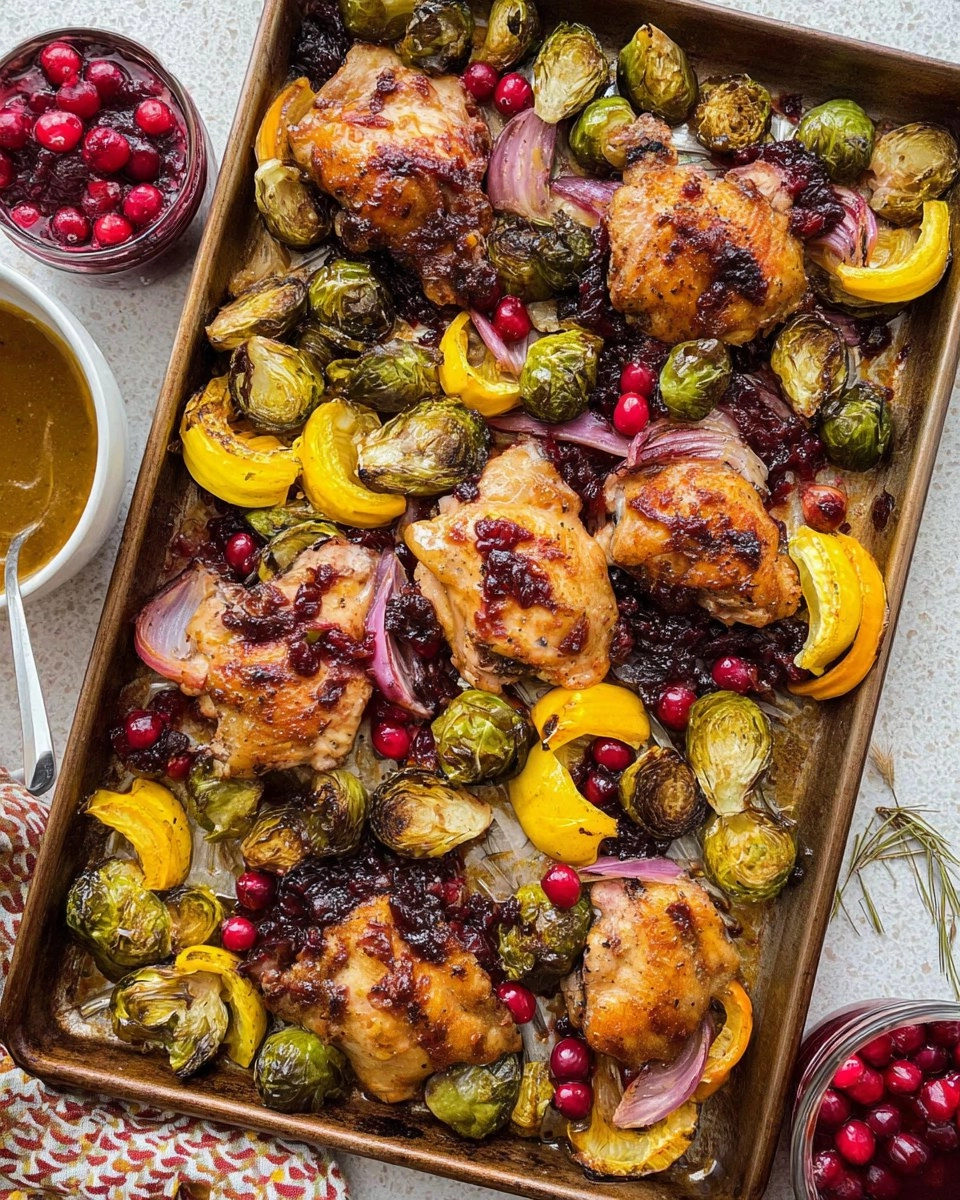 Cranberry Balsamic Chicken Sheet Pan Meal with Veggies 127 Cranberry Balsamic Chicken Sheet Pan Meal with Veggies