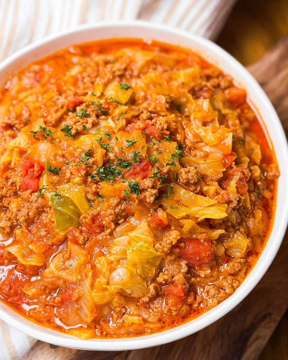 Crockpot Cabbage Roll Soup