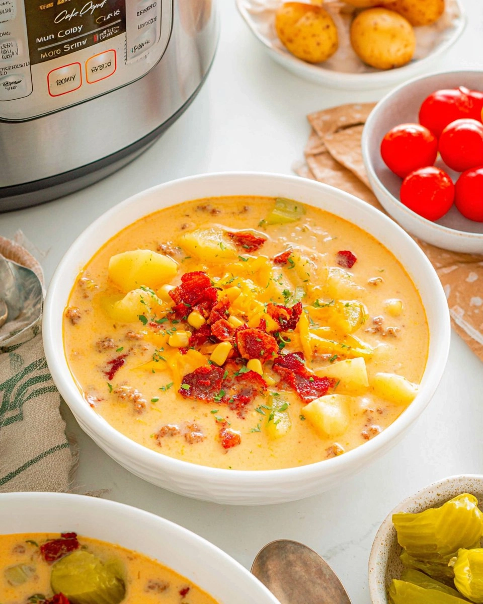 Crockpot Cheeseburger Soup