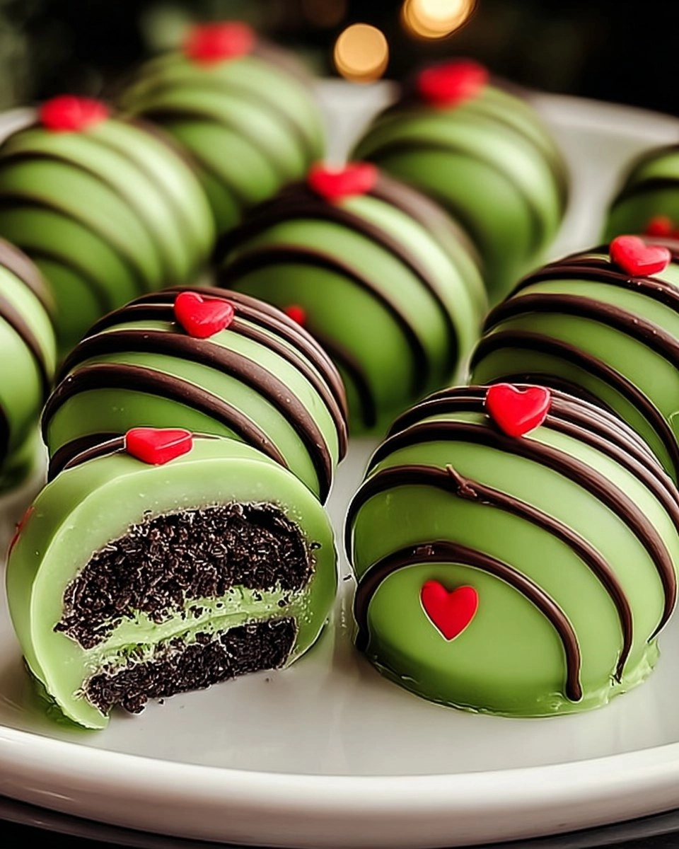 Delicious Grinch Oreo Balls