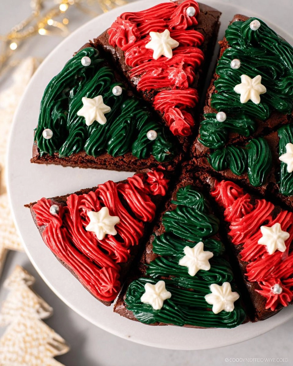 Frosted Christmas Brownies