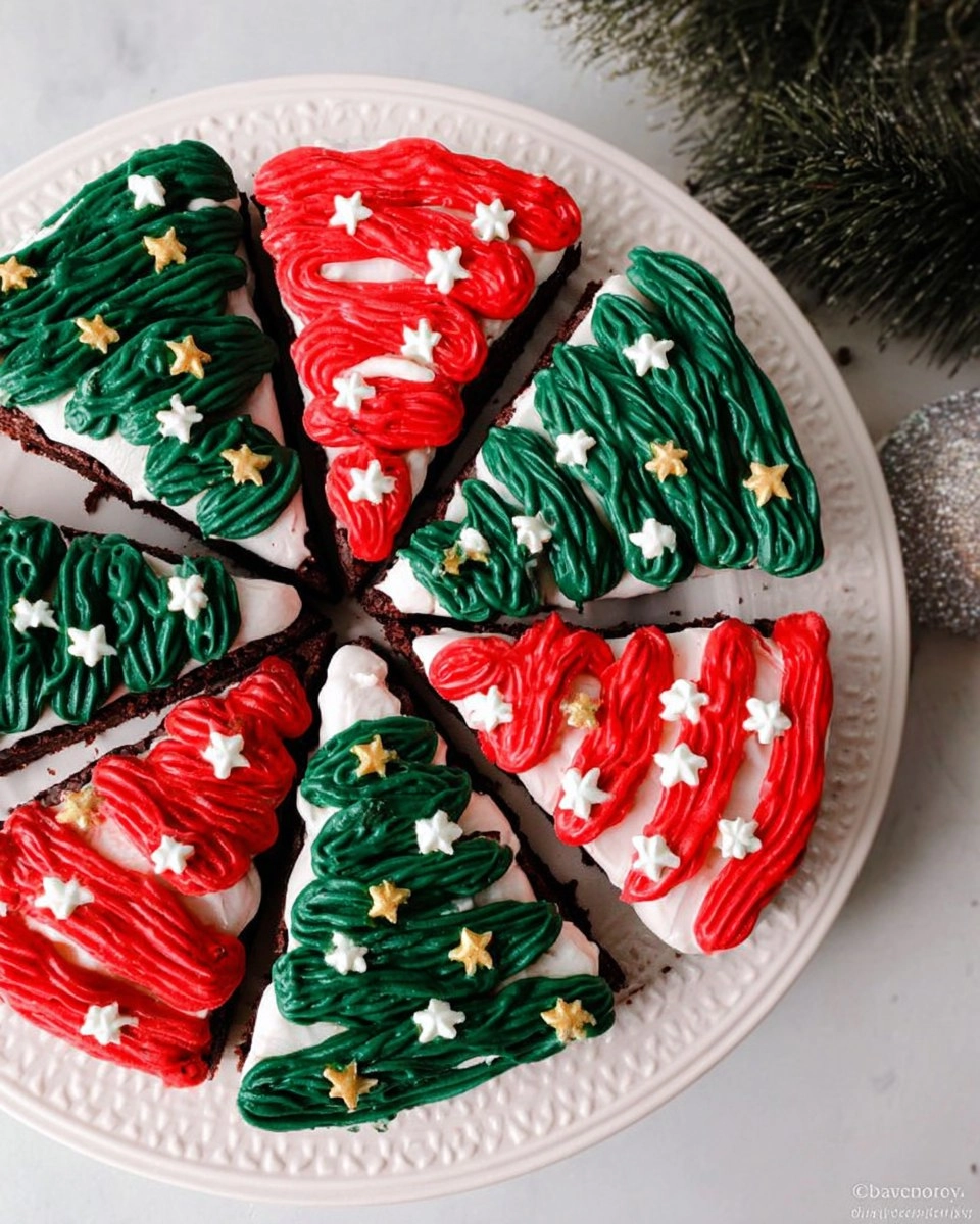 Frosted Christmas Brownies
