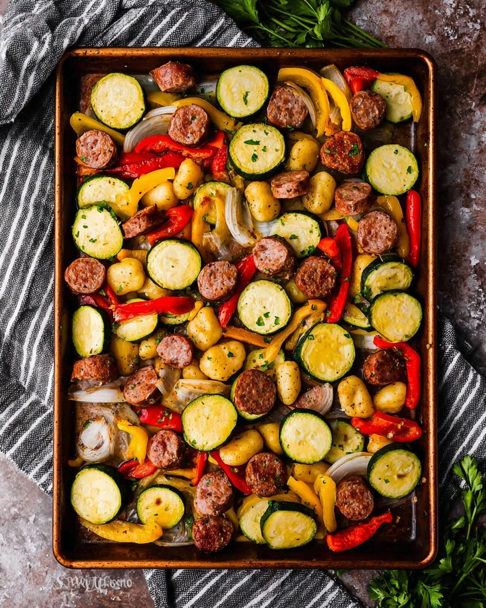 Sheet Pan Gnocchi with Sausage and Veggies