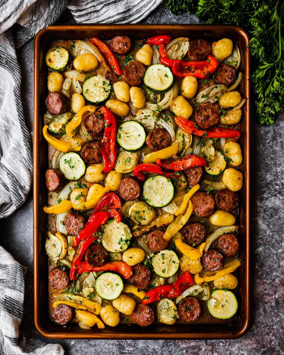 Sheet Pan Gnocchi with Sausage and Veggies