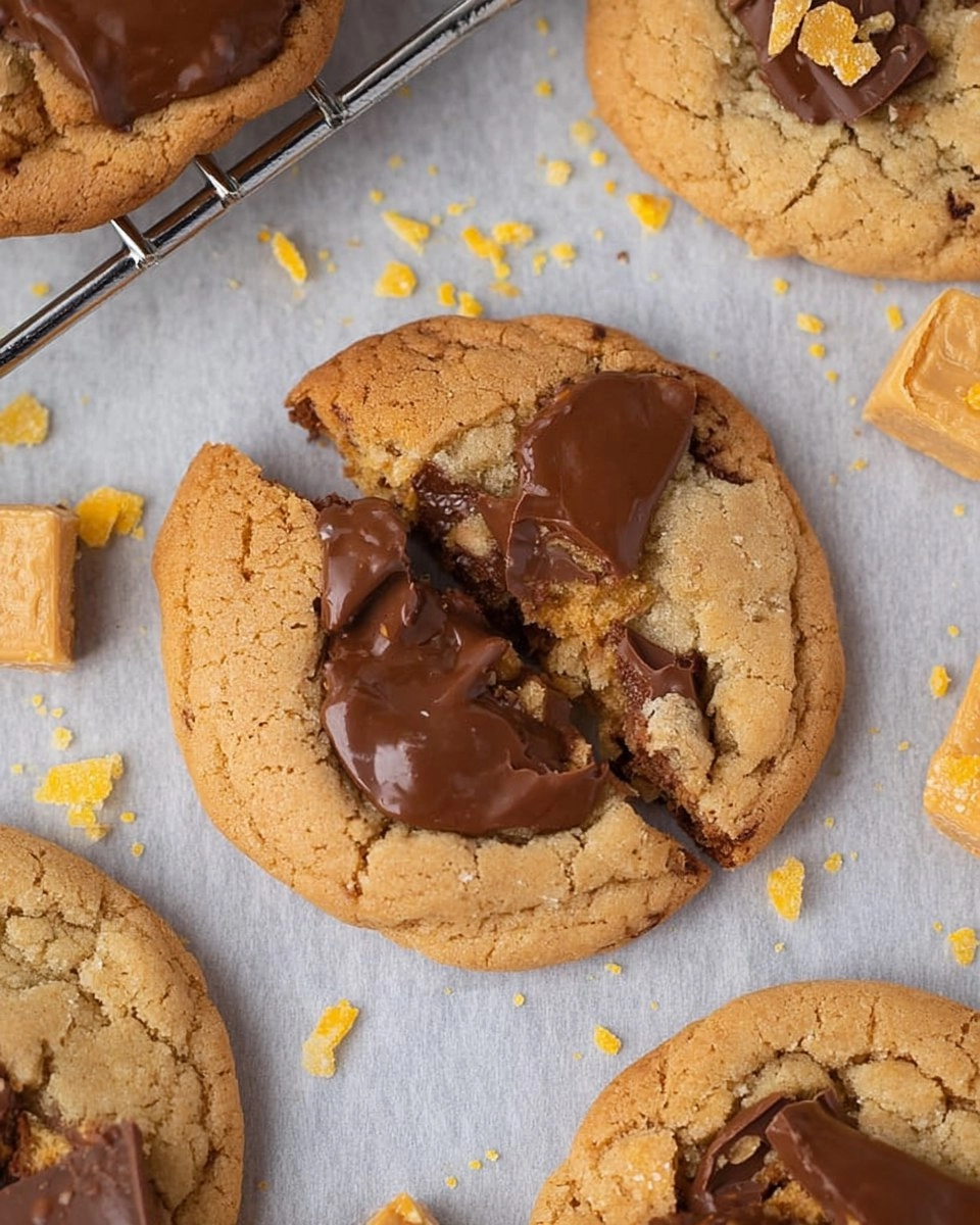 Soft Chewy Crumbl Butterfinger Cookies Copycat