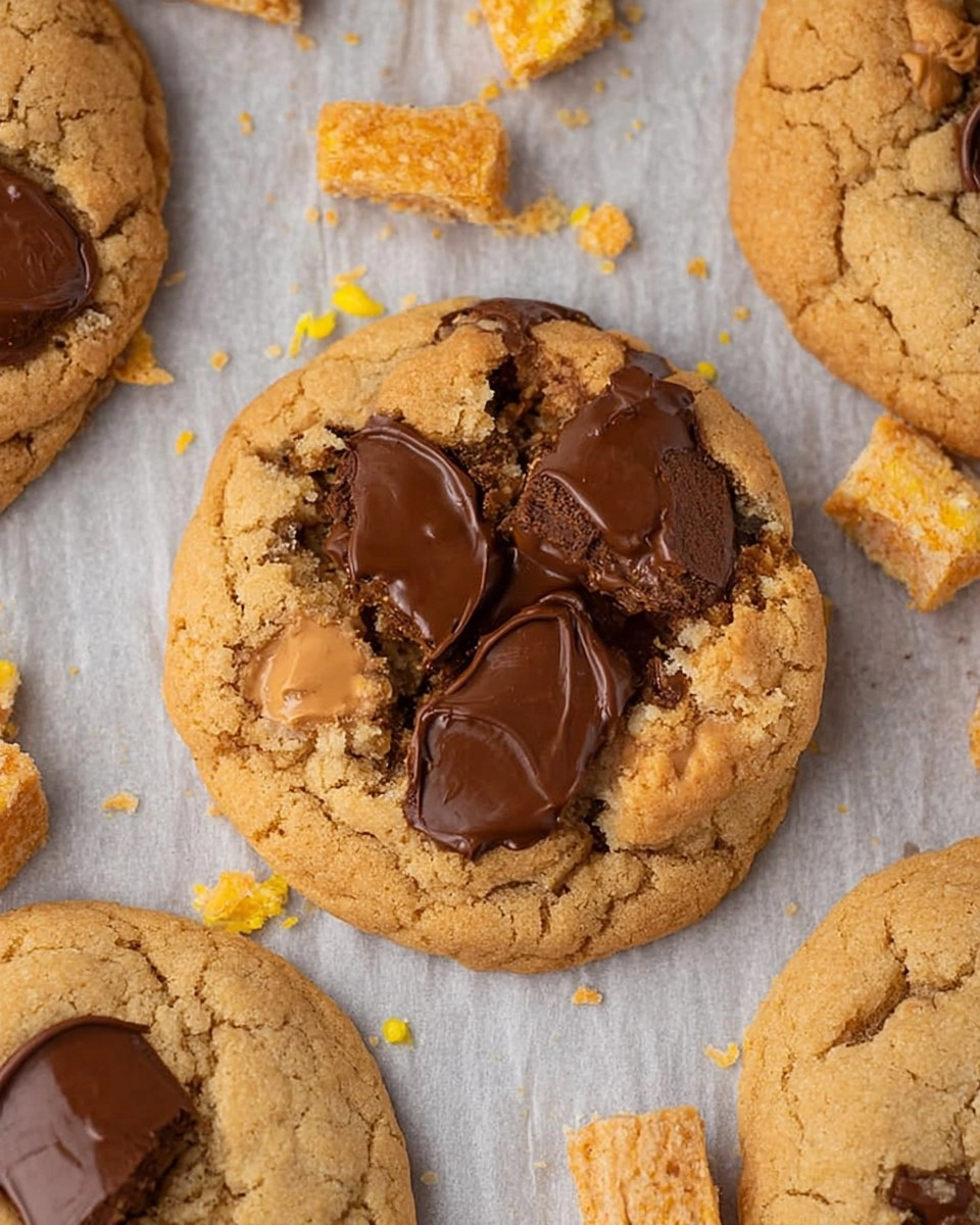 Soft Chewy Crumbl Butterfinger Cookies Copycat