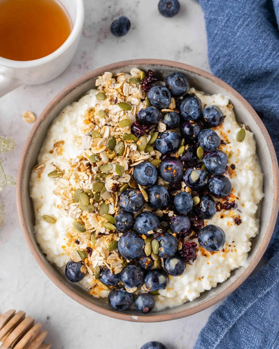Blueberry and Muesli Cottage Cheese Bowl
