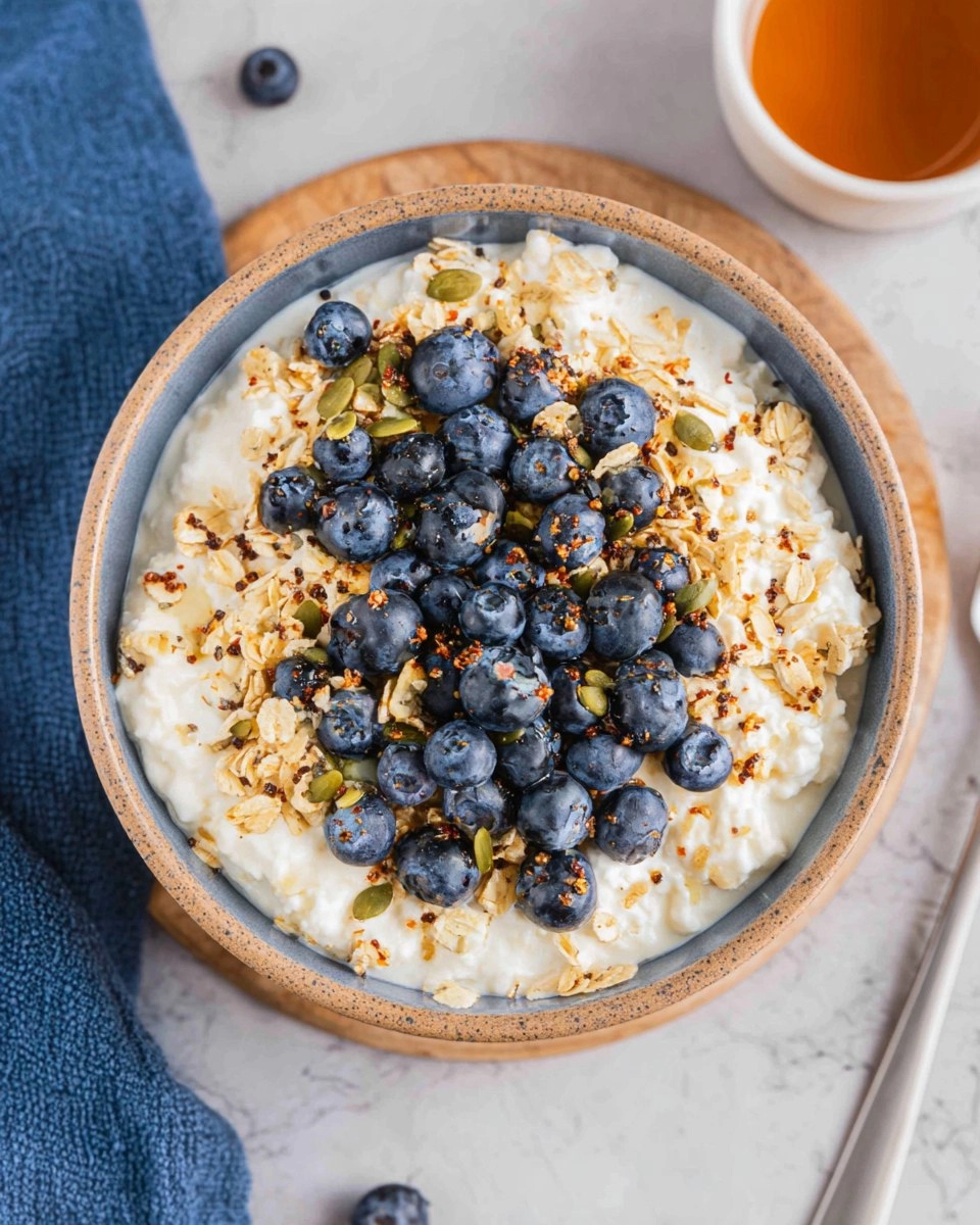 Blueberry and Muesli Cottage Cheese Bowl