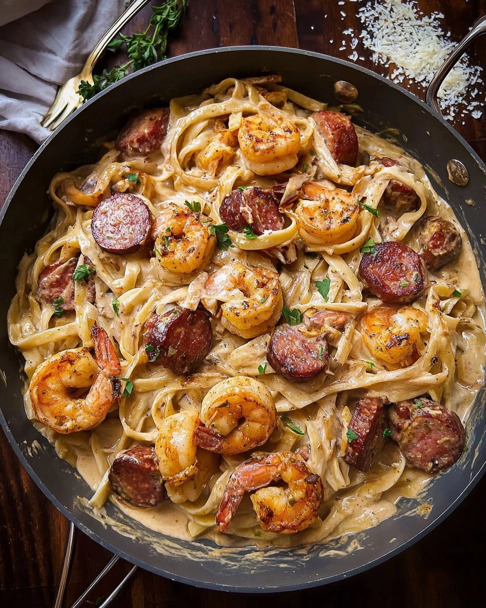 Cajun Shrimp and Sausage Pasta