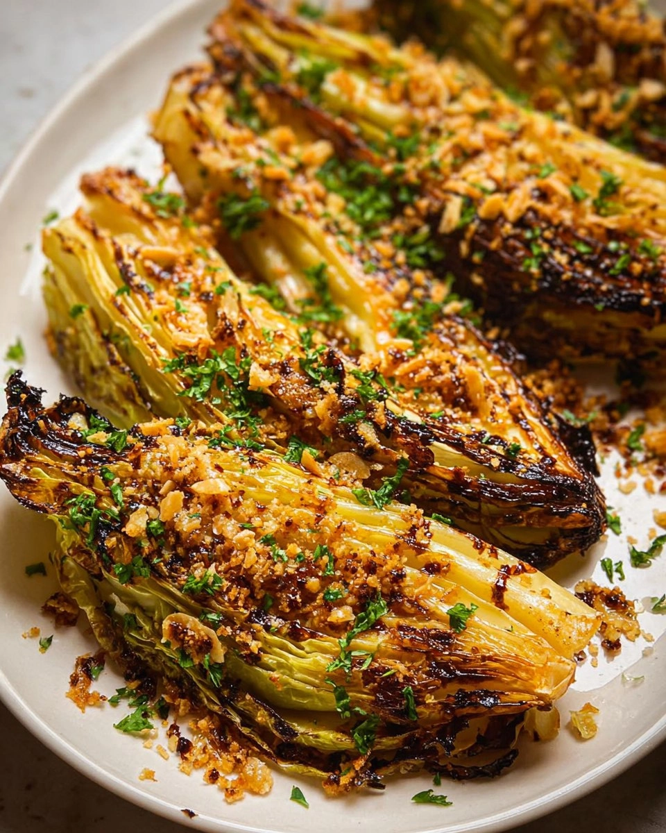 Chilli Garlic Butter Roasted Cabbage Wedges