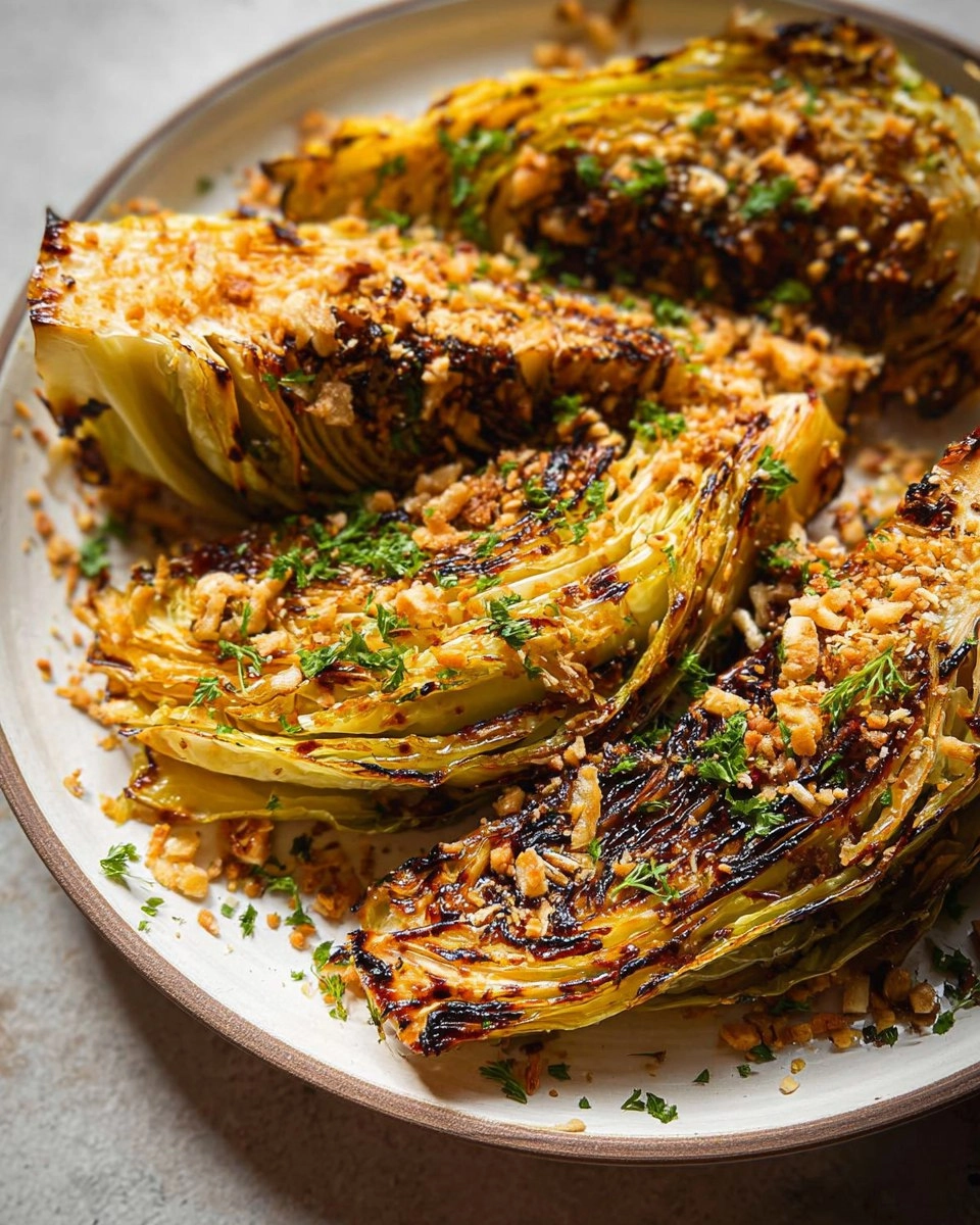 Chilli Garlic Butter Roasted Cabbage Wedges