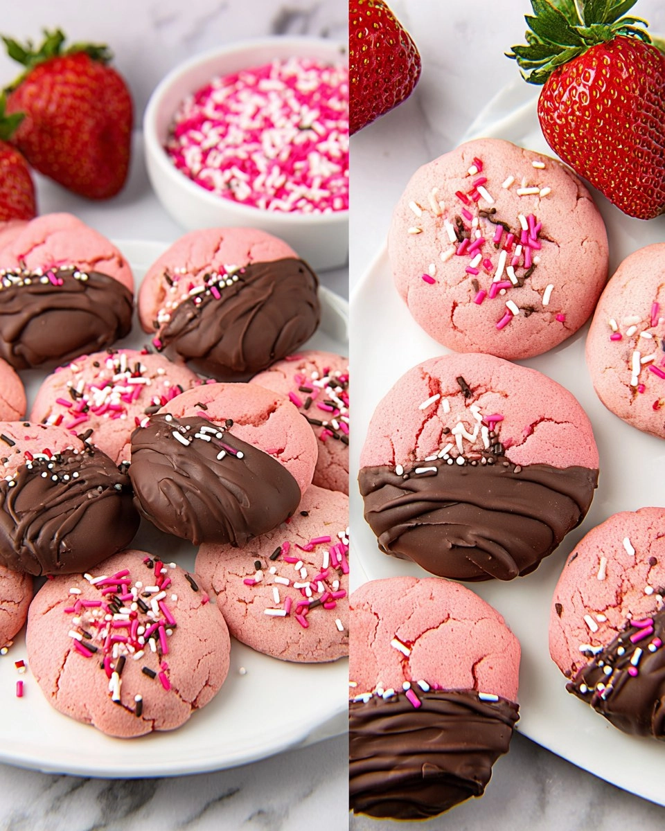 Chocolate Covered Strawberry Cookies Perfect For Your Sweetheart