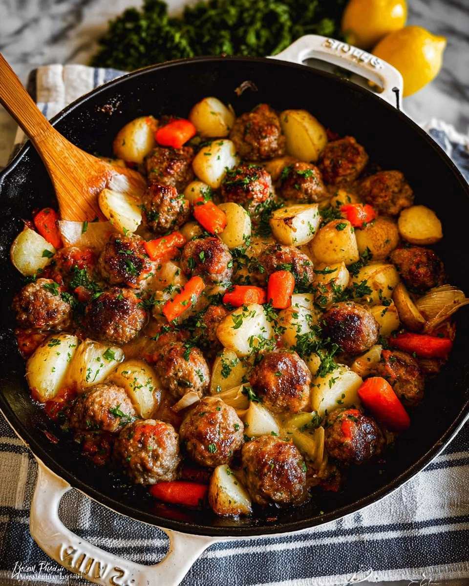 Classic Meatball Casserole (1950s-Style Family Dinner)