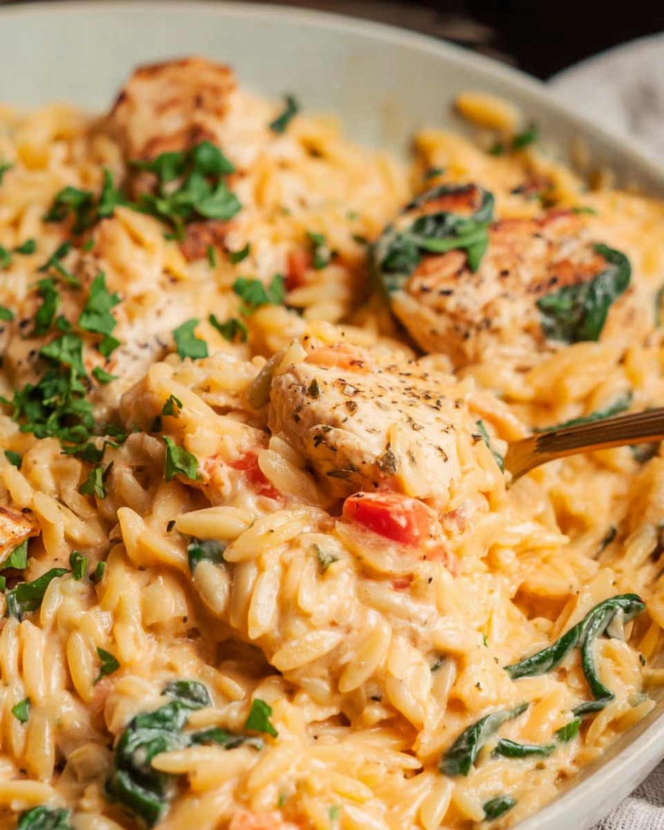 Creamy Baked Chicken Orzo