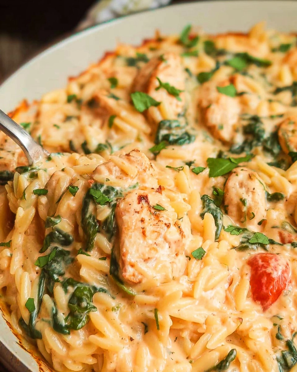 Creamy Baked Chicken Orzo