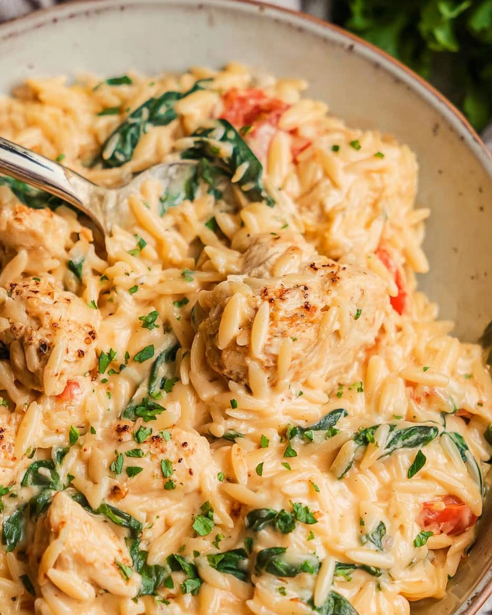 Creamy Baked Chicken Orzo