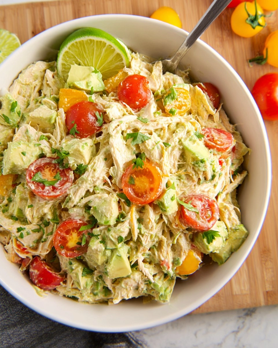 Creamy Chicken and Avocado Salad with Lime Yogurt Dressing 85 Creamy Chicken and Avocado Salad with Lime Yogurt Dressing