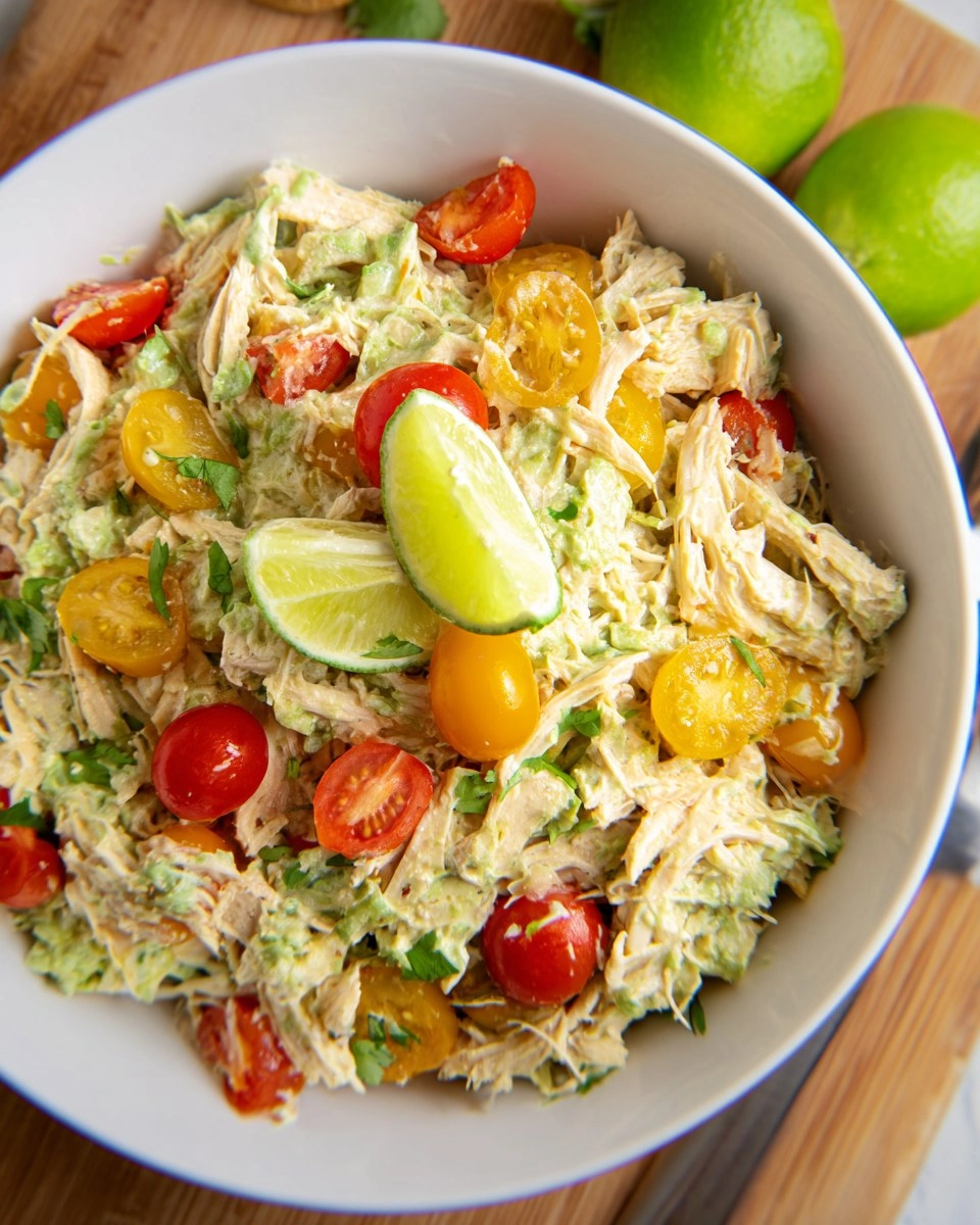 Creamy Chicken and Avocado Salad with Lime Yogurt Dressing 86 Creamy Chicken and Avocado Salad with Lime Yogurt Dressing
