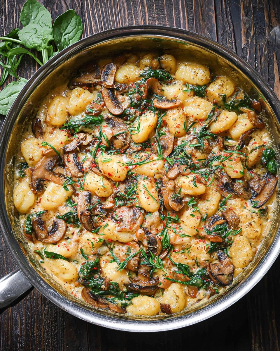Creamy Spinach and Mushroom Gnocchi