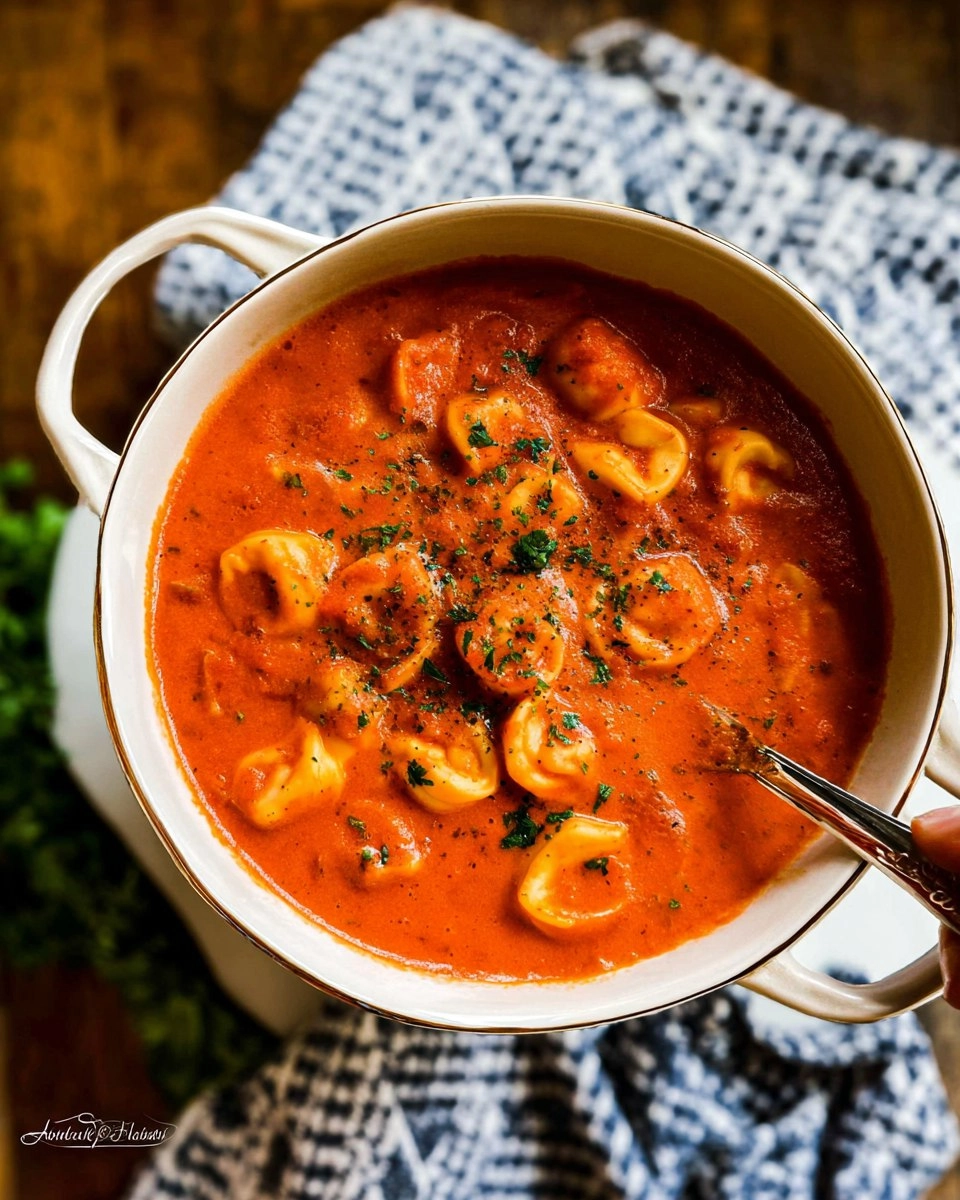 Creamy Tomato Tortellini Soup 110 Creamy Tomato Tortellini Soup
