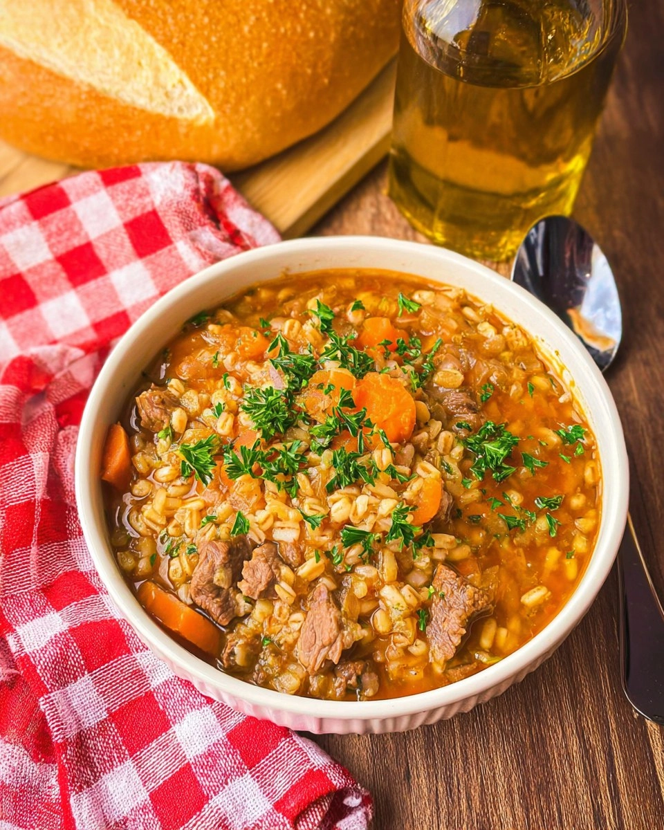 Crockpot Beef and Barley Soup