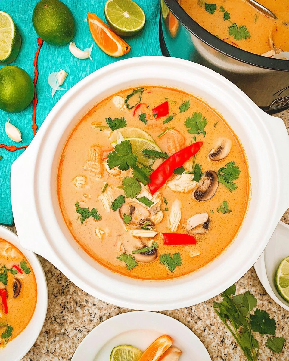 Crockpot Thai Coconut Chicken Soup