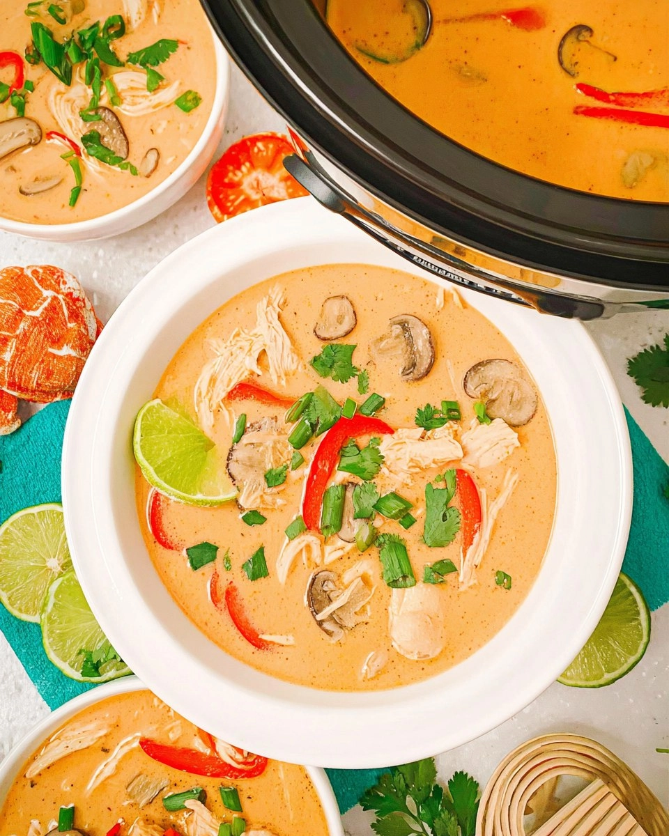 Crockpot Thai Coconut Chicken Soup