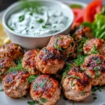 Easy-Greek-Turkey-Meatballs-with-Tzatziki-Recipe