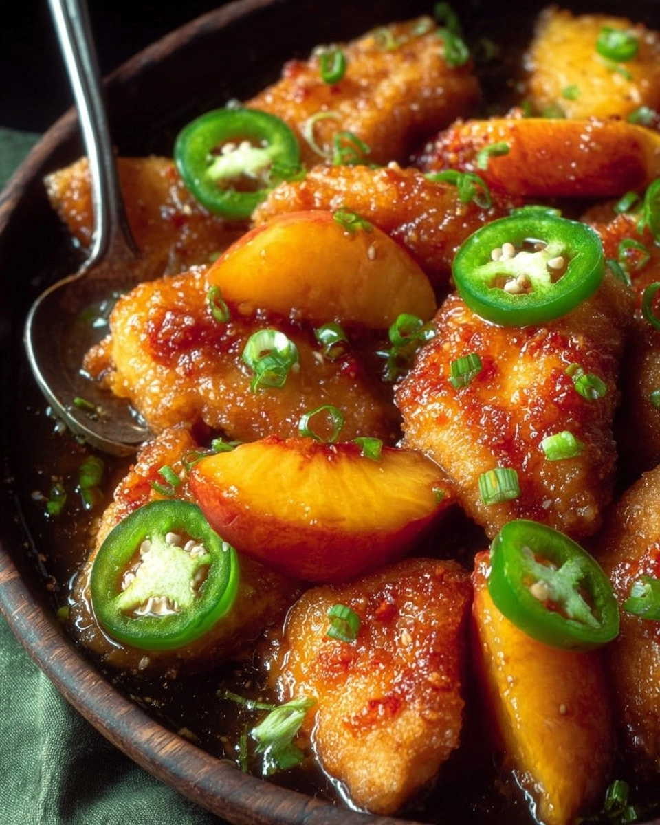 Easy Jalapeño Peach Chicken