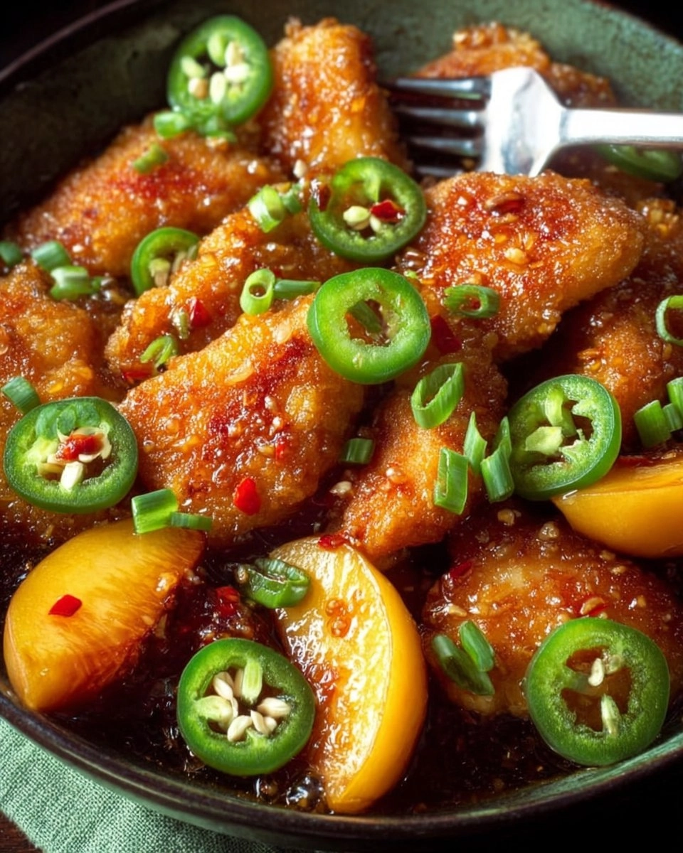 Easy Jalapeño Peach Chicken