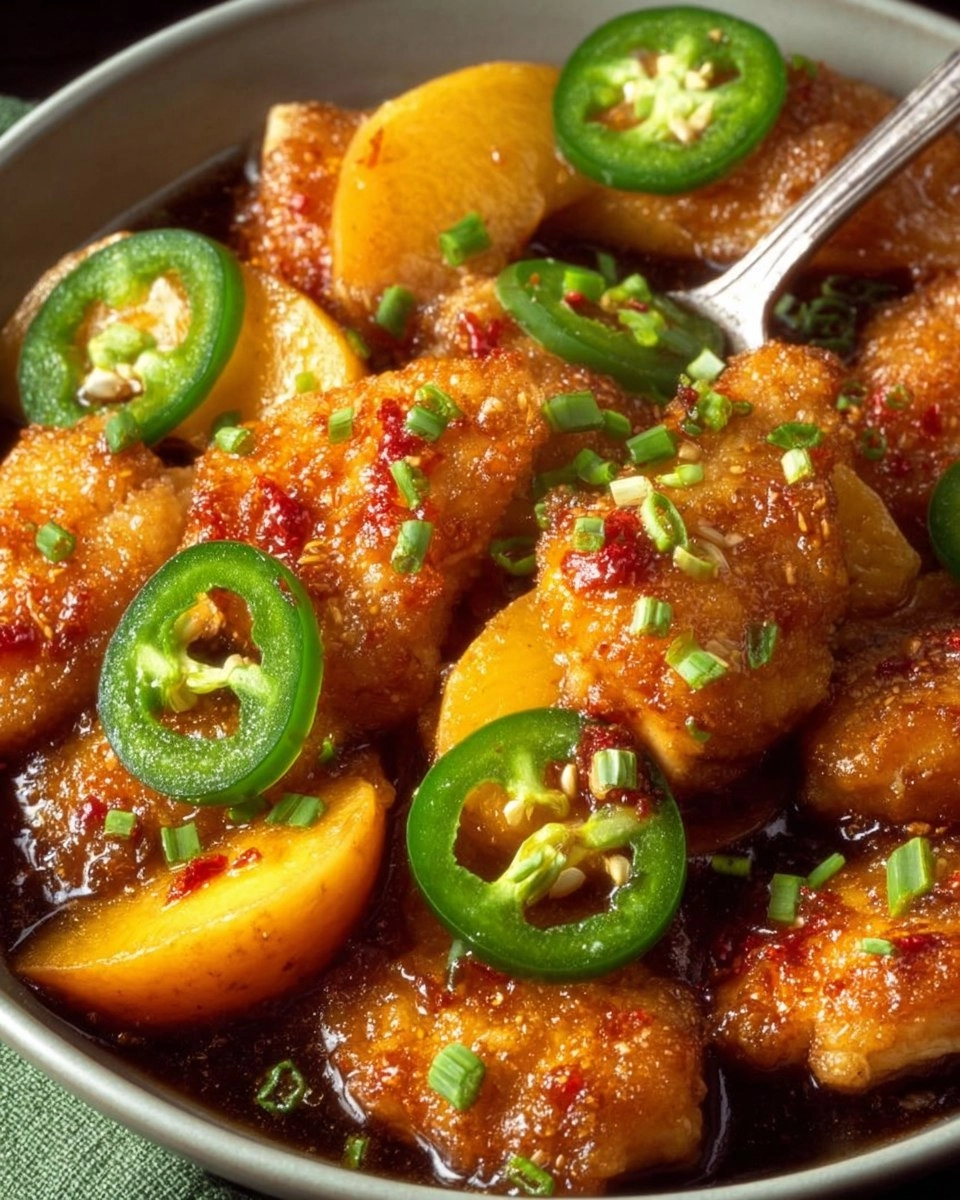 Easy Jalapeño Peach Chicken