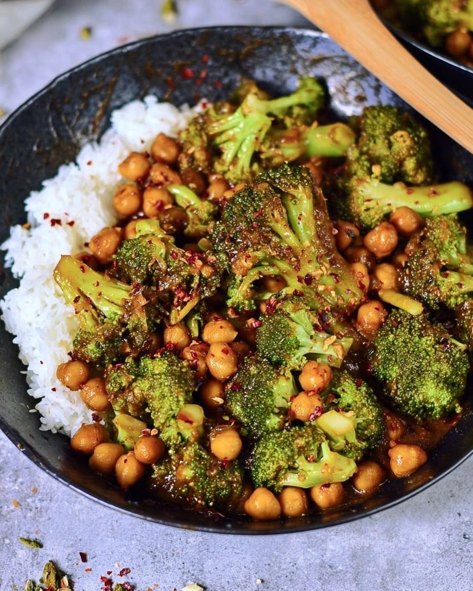 Garlic Broccoli Stir Fry with Chickpeas 126 Garlic Broccoli Stir Fry with Chickpeas