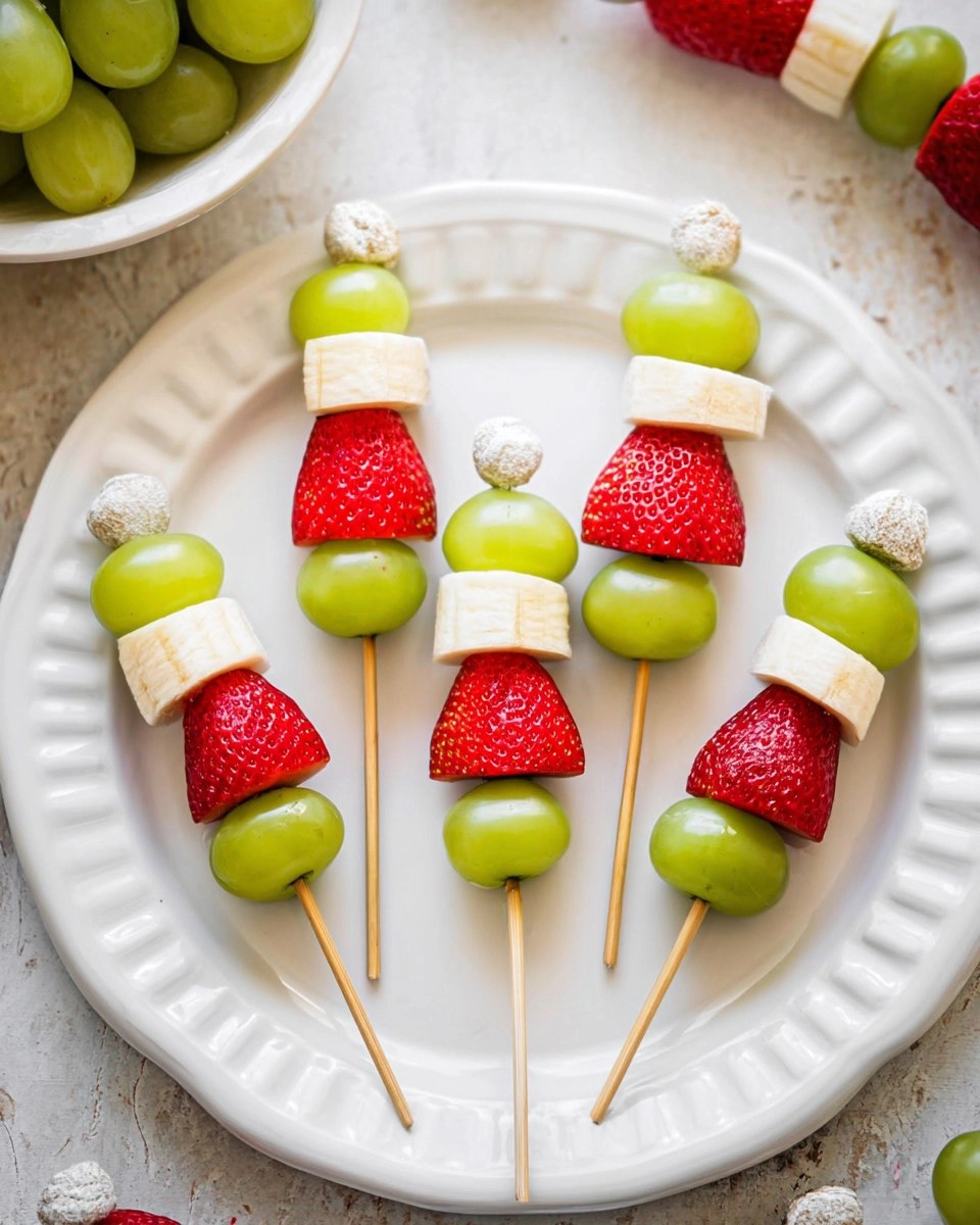 Grinch Fruit Kabobs