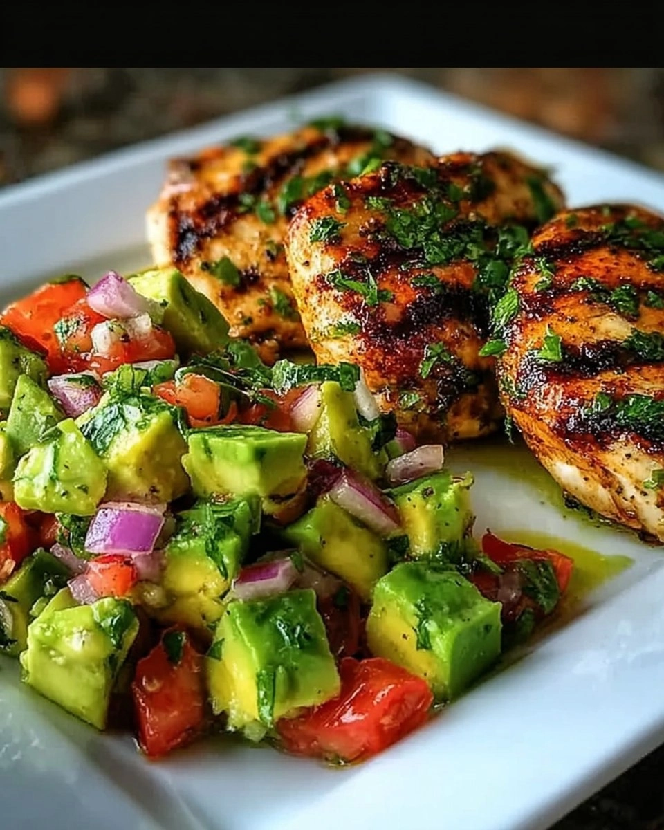 Healthy Cilantro Lime Chicken with Avocado Salsa