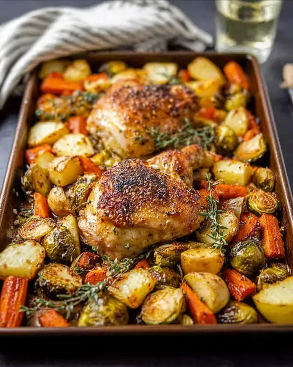 Healthy Sheet Pan Maple Mustard Roasted Chicken