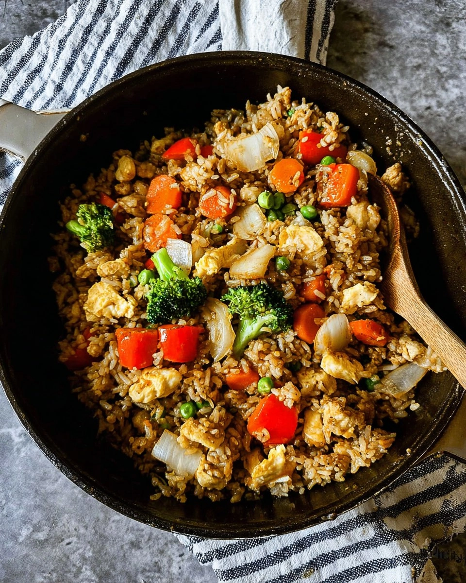 Leftover Fried Rice, Veggies and Eggs