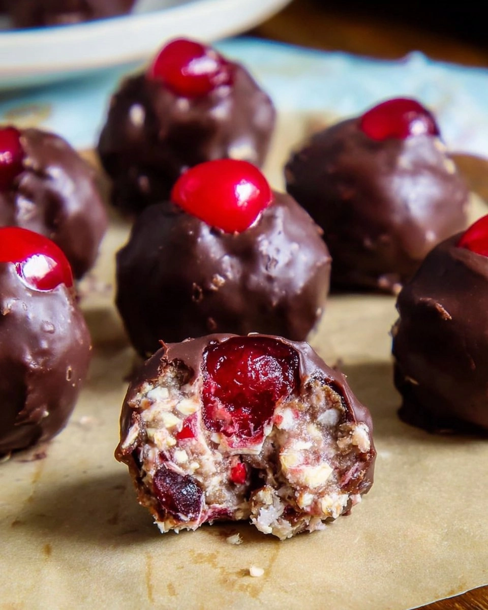 No-Bake Chocolate Cherry Bourbon Balls