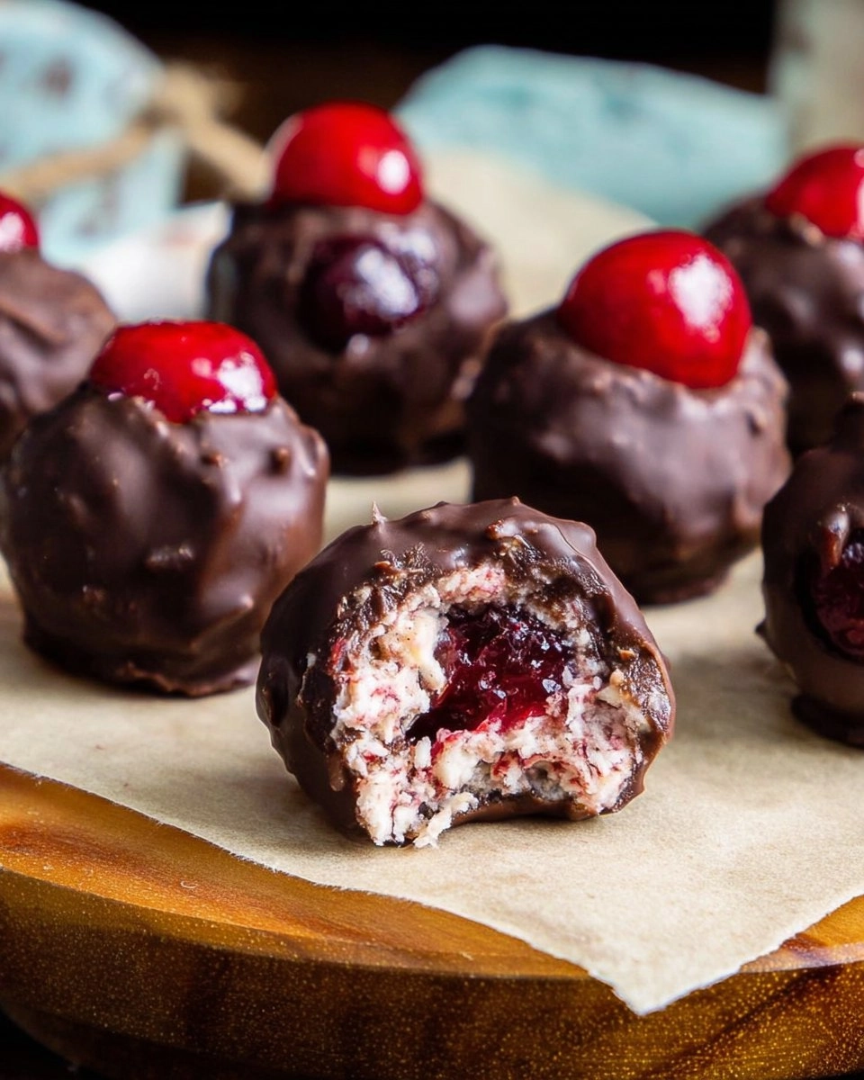 No-Bake Chocolate Cherry Bourbon Balls