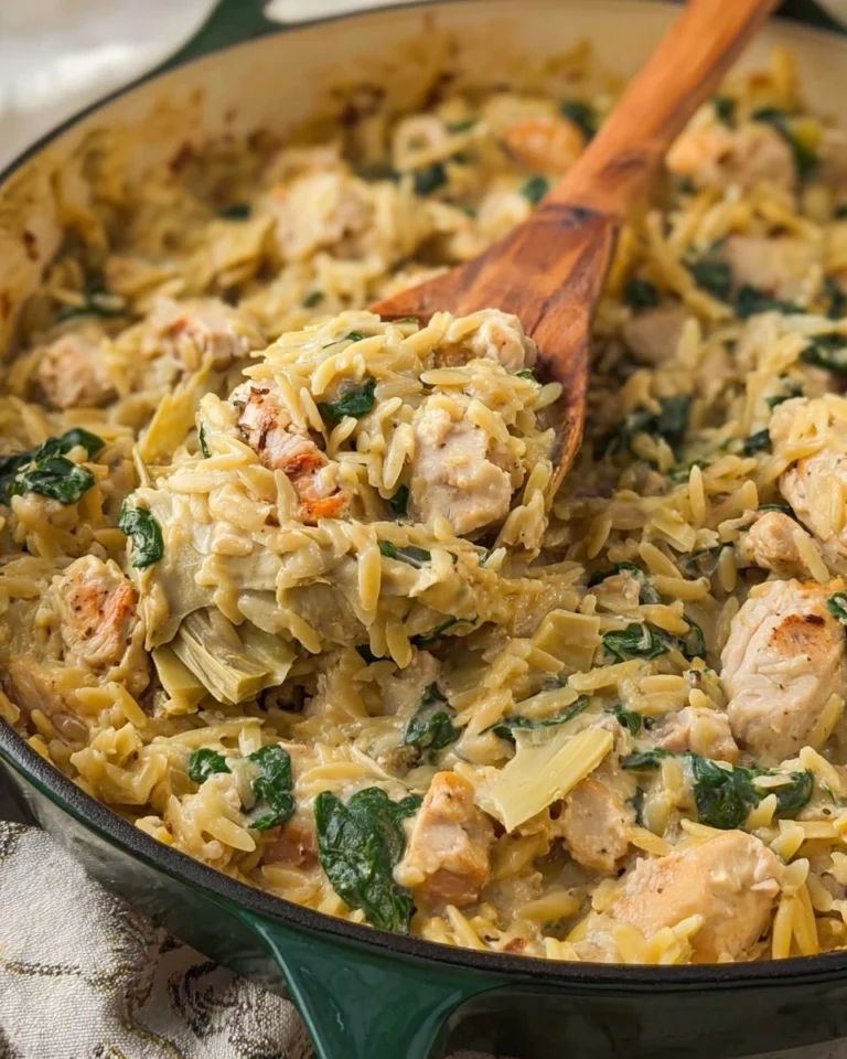 One-Pan-Spinach-Artichoke-Chicken-Orzo-Recipe