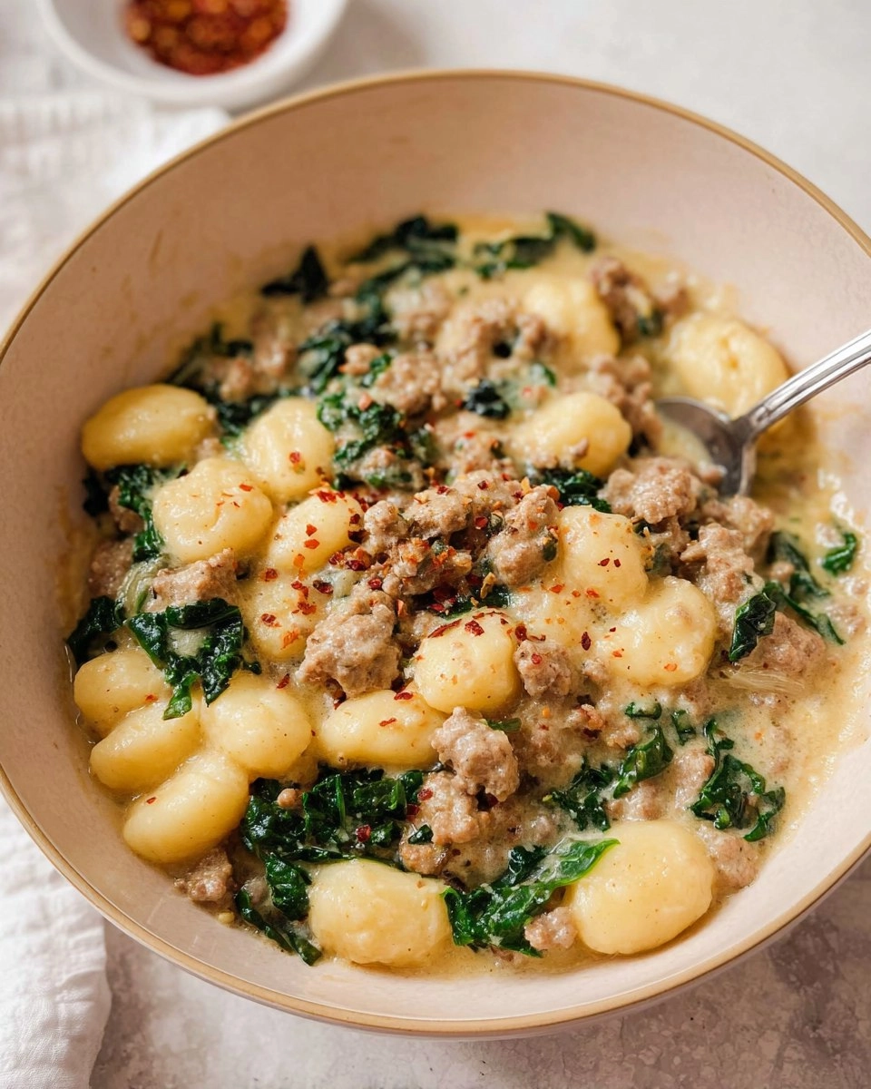 One Pot Gnocchi with Sausage and Kale