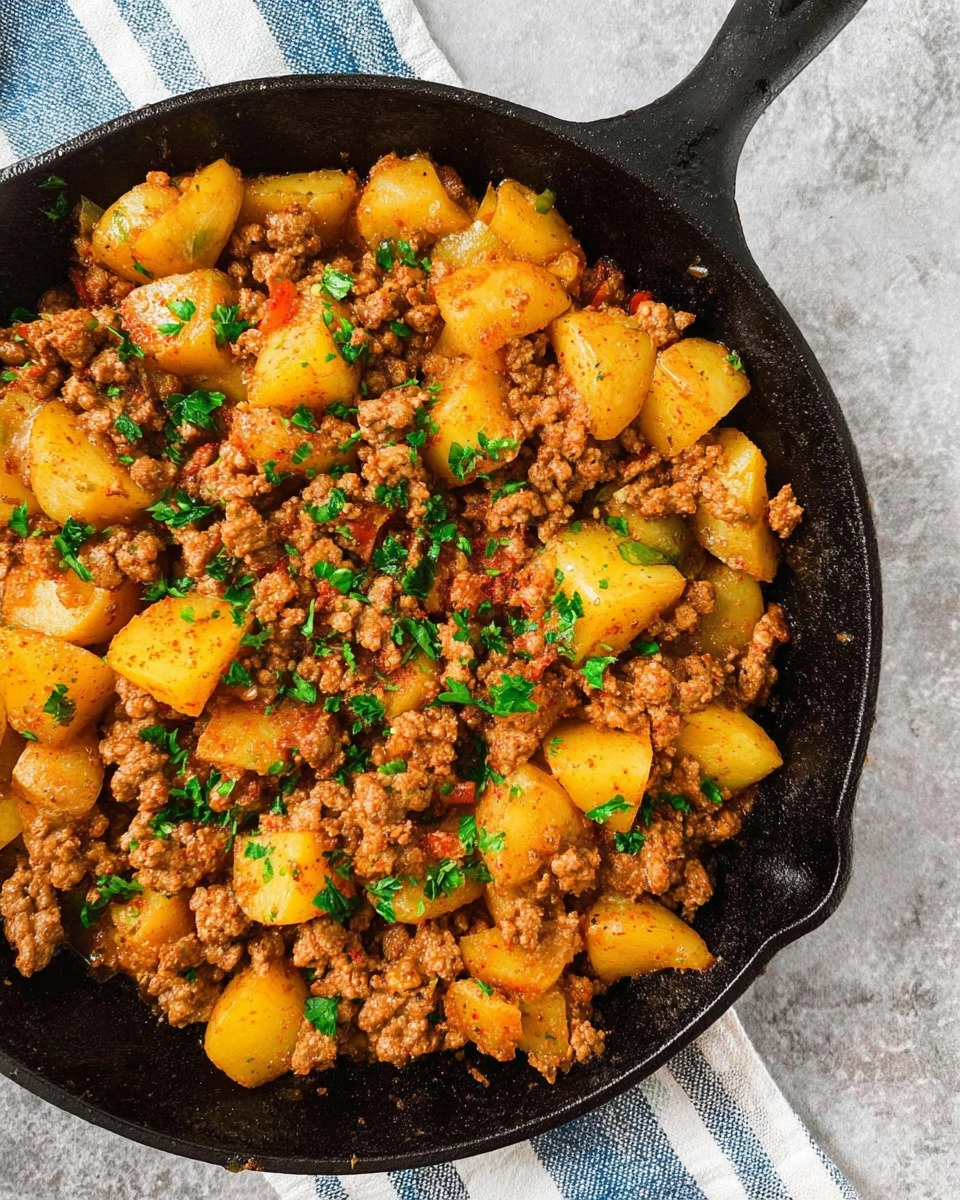 One Pot Ground Beef and Potatoes