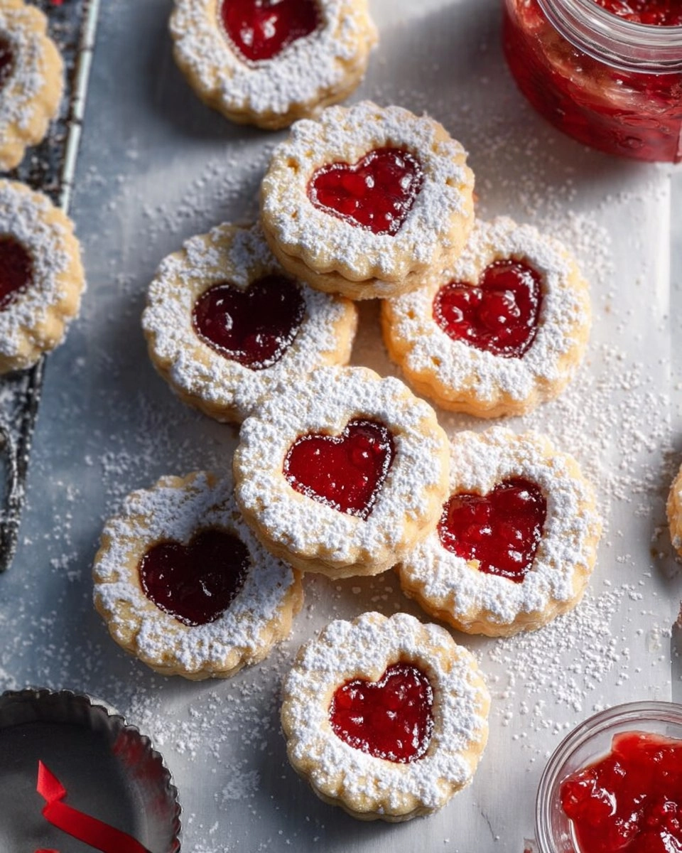 Raspberry Linzer Cookies 107 Raspberry Linzer Cookies