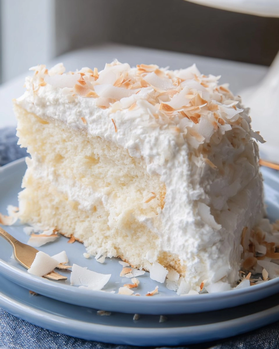 Soft and Fluffy Coconut Cloud Cake