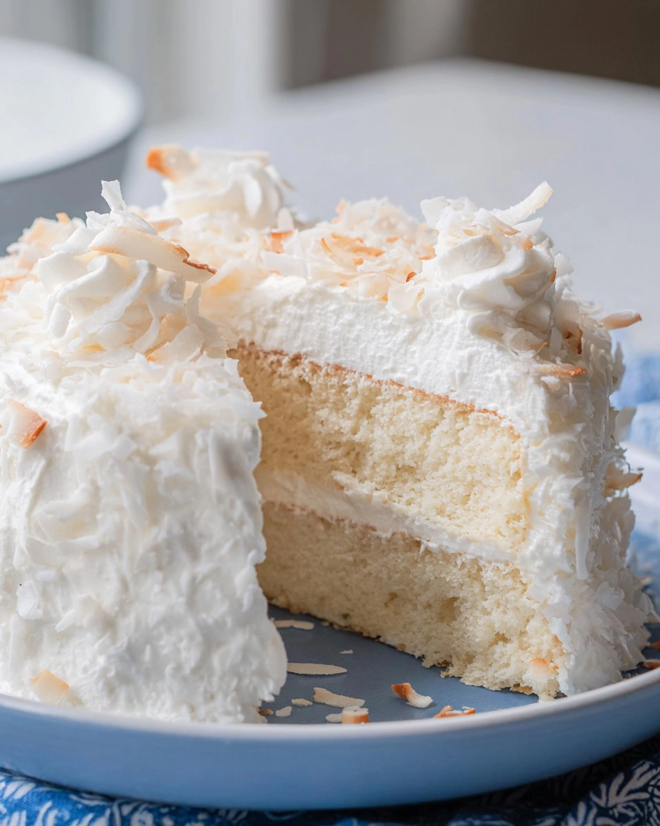 Soft and Fluffy Coconut Cloud Cake