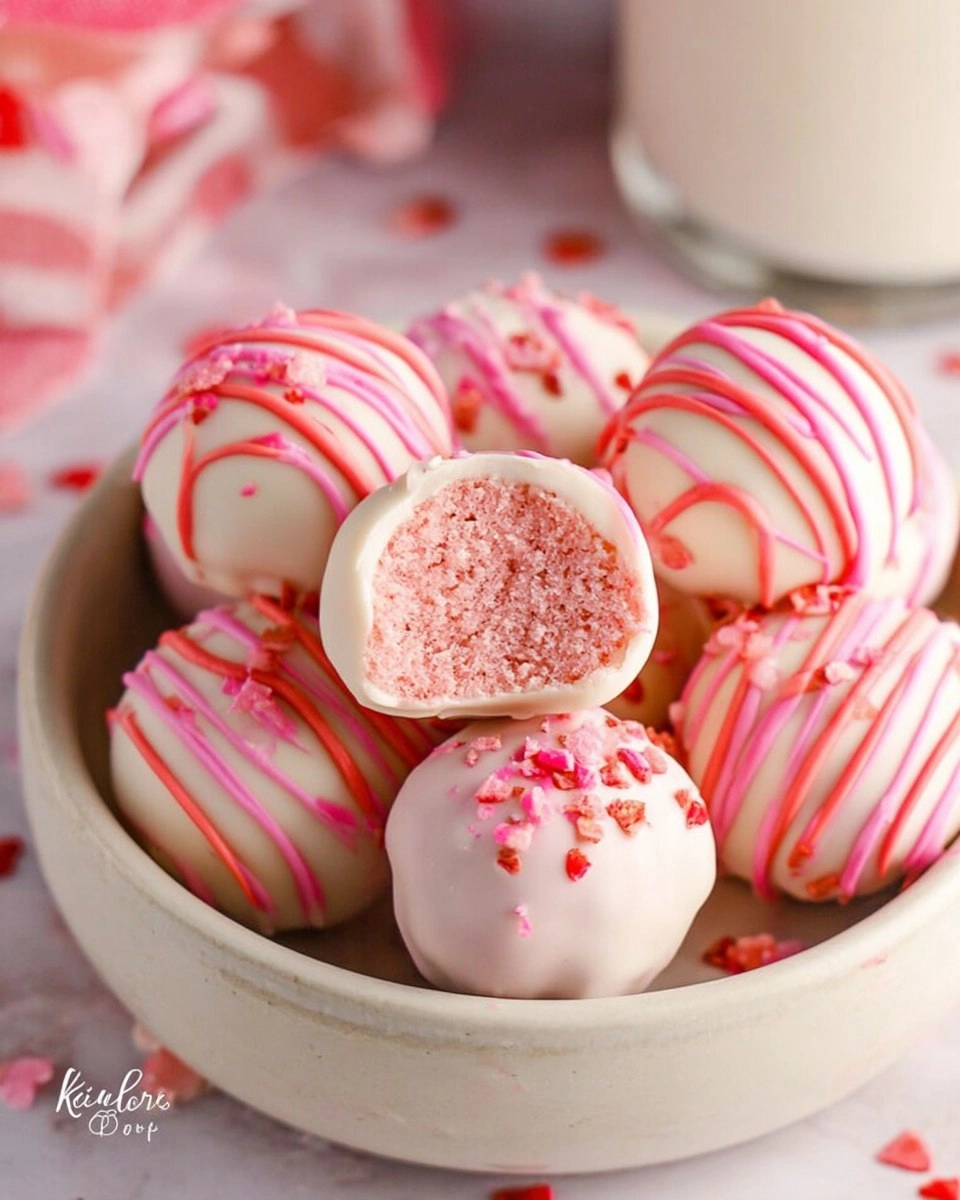 Strawberry Cake Truffles