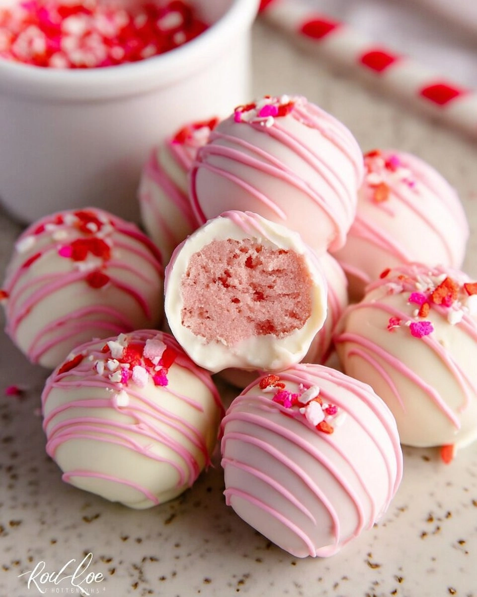 Strawberry Cake Truffles